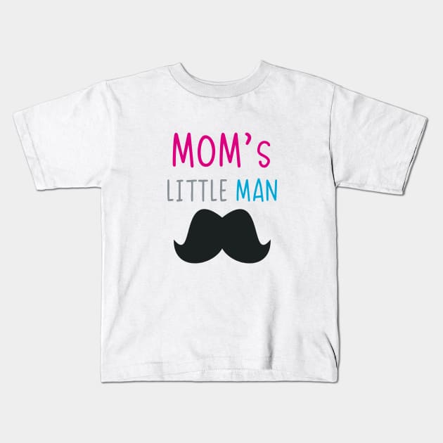 Mom's little man design. Moustache. Kids T-Shirt by designgoodstore_2